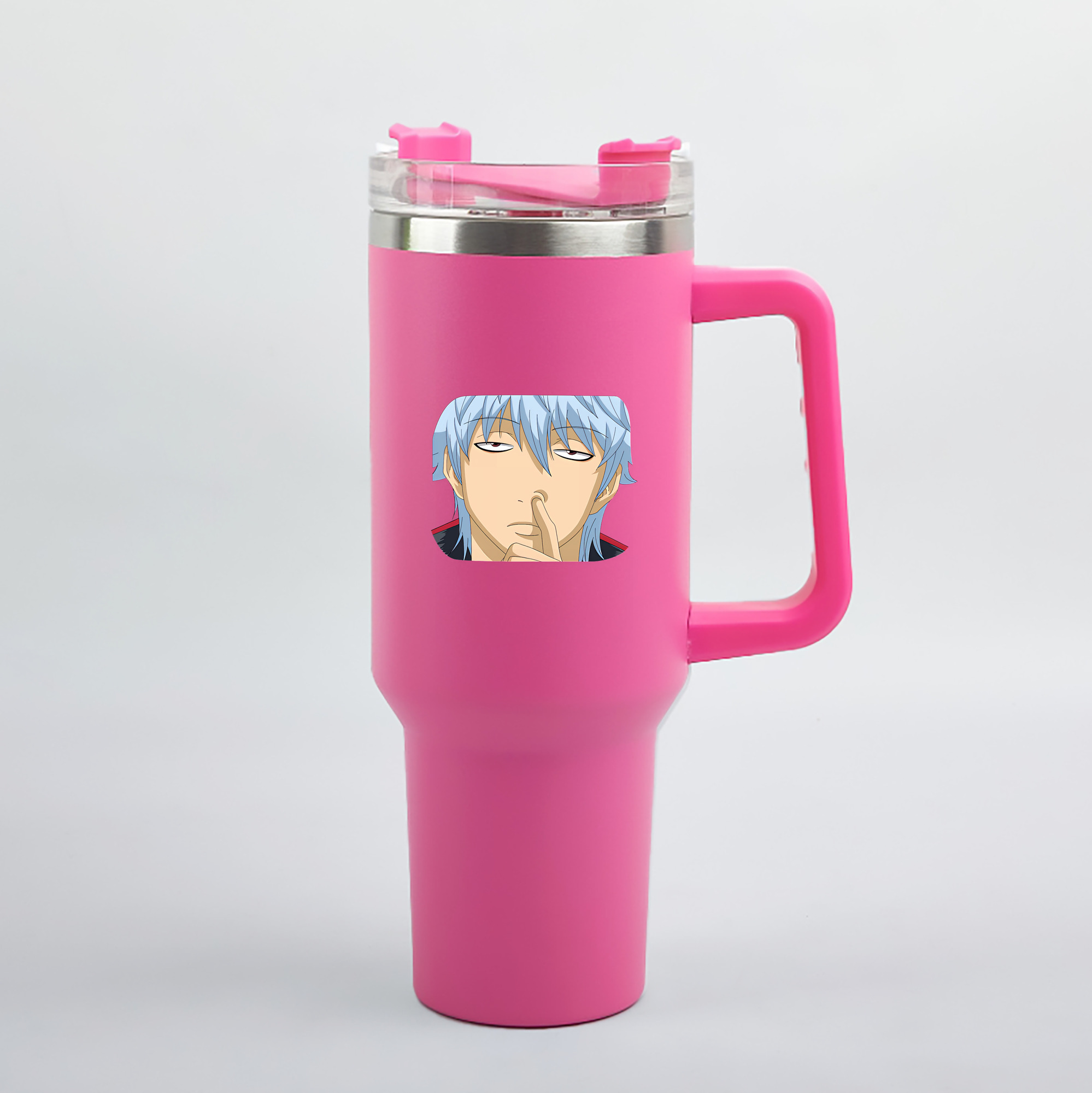 （画像用） ぎんたま 坂田銀時（さかたぎんとき） 神楽 志村新八（しむら しんぱち） GINTAMA Sakata Gintoki Kagura Shimura Shinpachi 1200mL車用タンブラー（カラープリント）